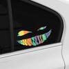 Leant Eyes Motorcycle Sticker Bad Smile Graphics Car Window Windshield Vinyl Decals Funny Motorbike Body Decoration Accessories