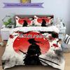 3PC Custom Name Samurai Sunset Journey Bedding Set Duvet Cover Closure Includes 1 Duvet Cover & 2 Pillowcases for Bedroom