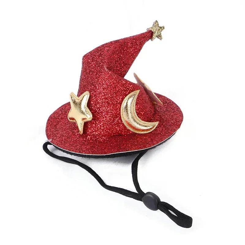 Mini Witch Hat for Small Animals Adjustable Pet Headgear Hamster Rat Hats Halloween Cosplay Clothing Guinea Pigs Assessories