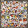 50 Transparent Cartoon Bottled Dry Flower Sticker Pack Waterproof Transparent PET Manual Material Decorative Guitar Notebook