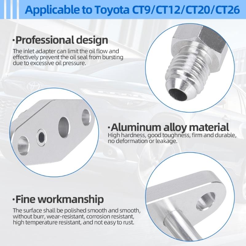 AN8 Oil Drain Flange,Funnel Type Oil Return Fitting for CT9 / CT12 / CT20 / CT26 Turbos Chargers Leakproof