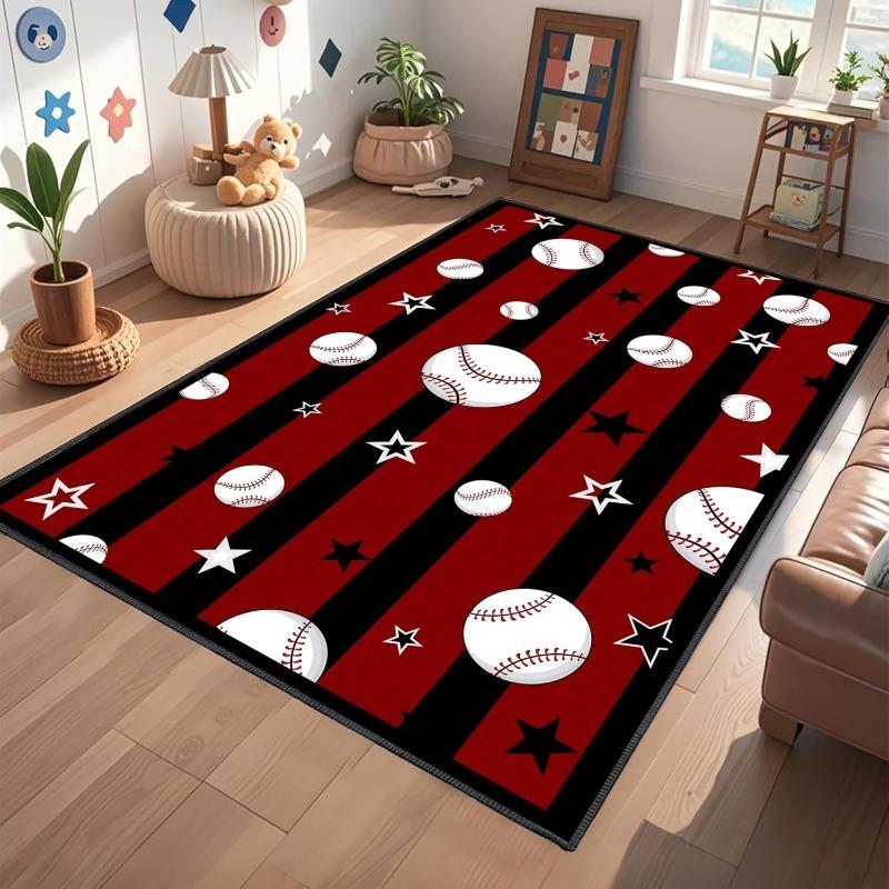 Tappeto A Tappeto Area Stampa Campo da Basket Tappetino per Pavimento Sportivo Morbido Antiscivolo Tappeto Gioco Pallacanestro per Soggiorno Camera da Letto Sala Giochi