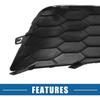 Car Front Fog Light Cover Grille No.622574AF0B/622564AF0B for Nissan Sentra 2016-2019 ABS Plastic Black (Set of 2)