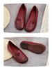 2025 Ethnic Style Handmade Genuine Leather Soft Bottom Shoes for Middle-Aged Women