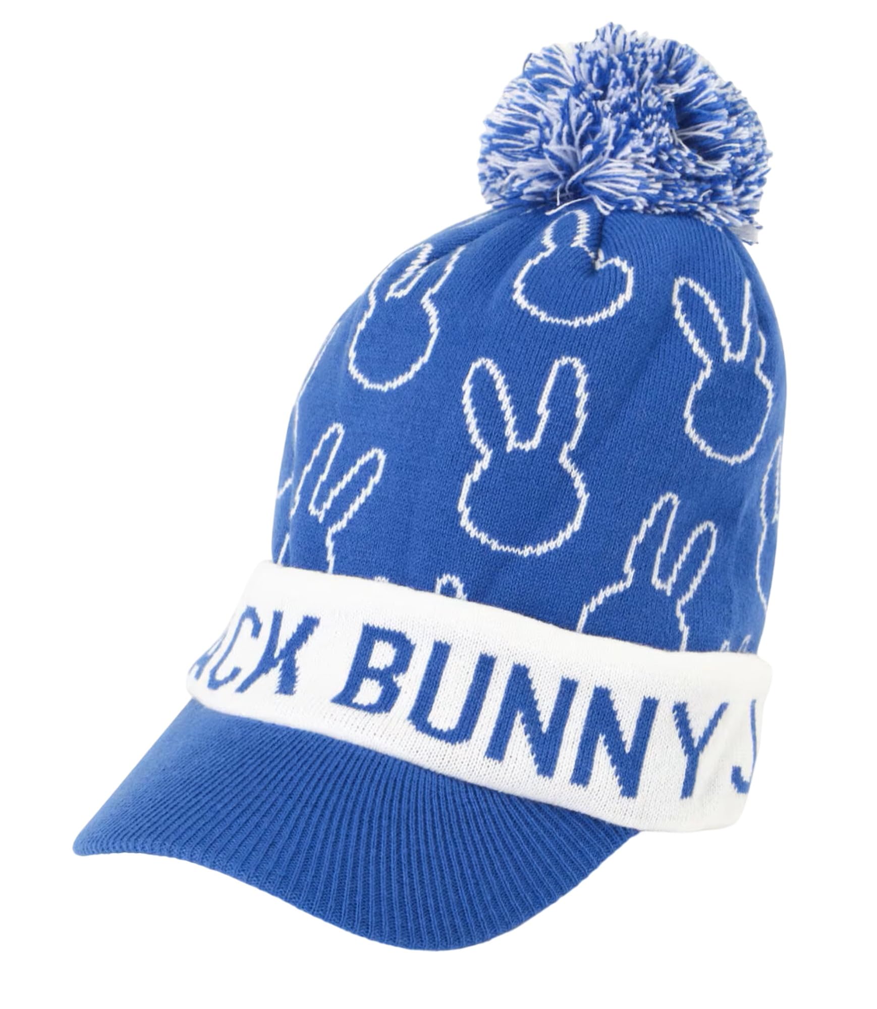 

Вязаная шапка унисекс с узором на полях, шляпа для гольфа FR [Jack Bunny] (логотип кролика) / / 262-4287007 110_Синий