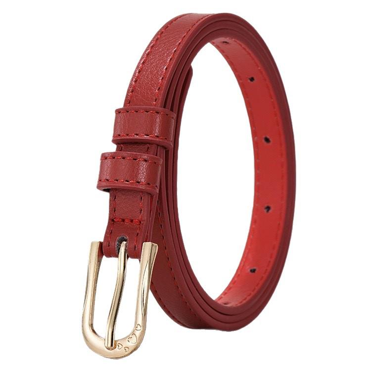 Women's Thin Leather Belt - Korean Style Decorative Waist Chain for Dresses and Pants