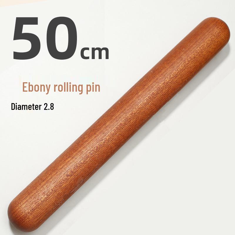 Solid Wood Rolling Pin for Dough, Dumplings & Baking - Round Head Design