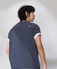 Keonbeoseu Striped Logo Loose Fit T-Shirt Obsidian Ucj690-695