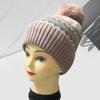 Hats, Women's, Plush and Thickened, Woolen Ball Hats, Outdoor, Warm, Knitted, Woolen Hats