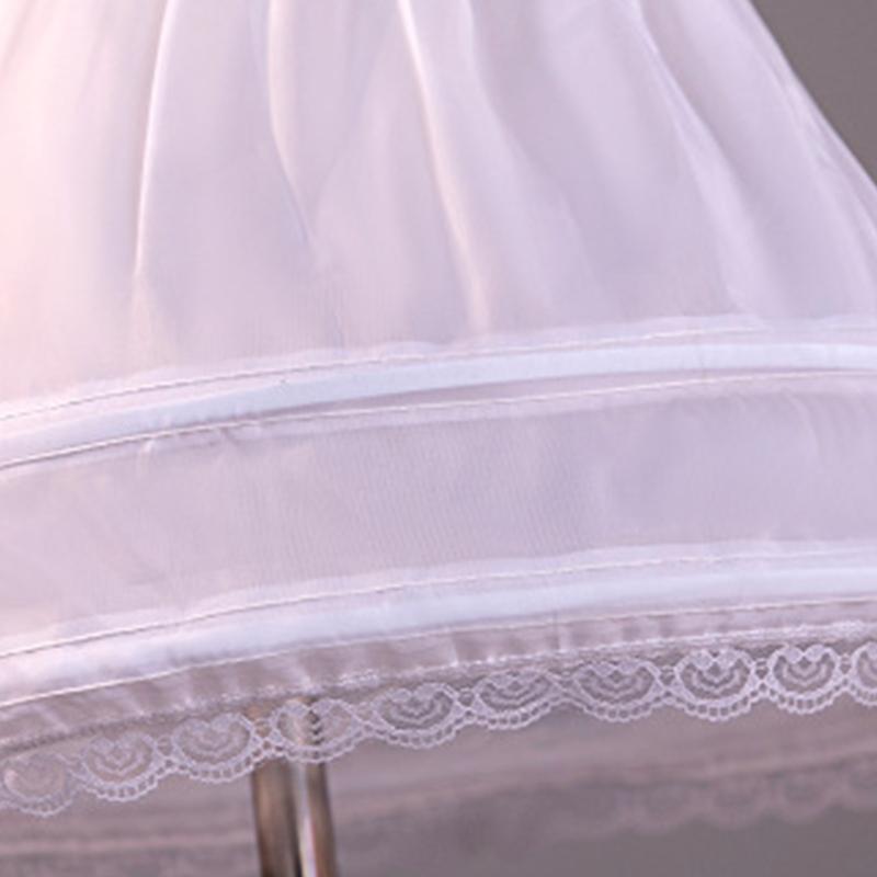 Girls' 2 Hoops Petticoat Half Slips Flower Girls Crinoline 11.8 Inch Short Skirts Lace Hem for Ball Gowns 1-9 Year Old