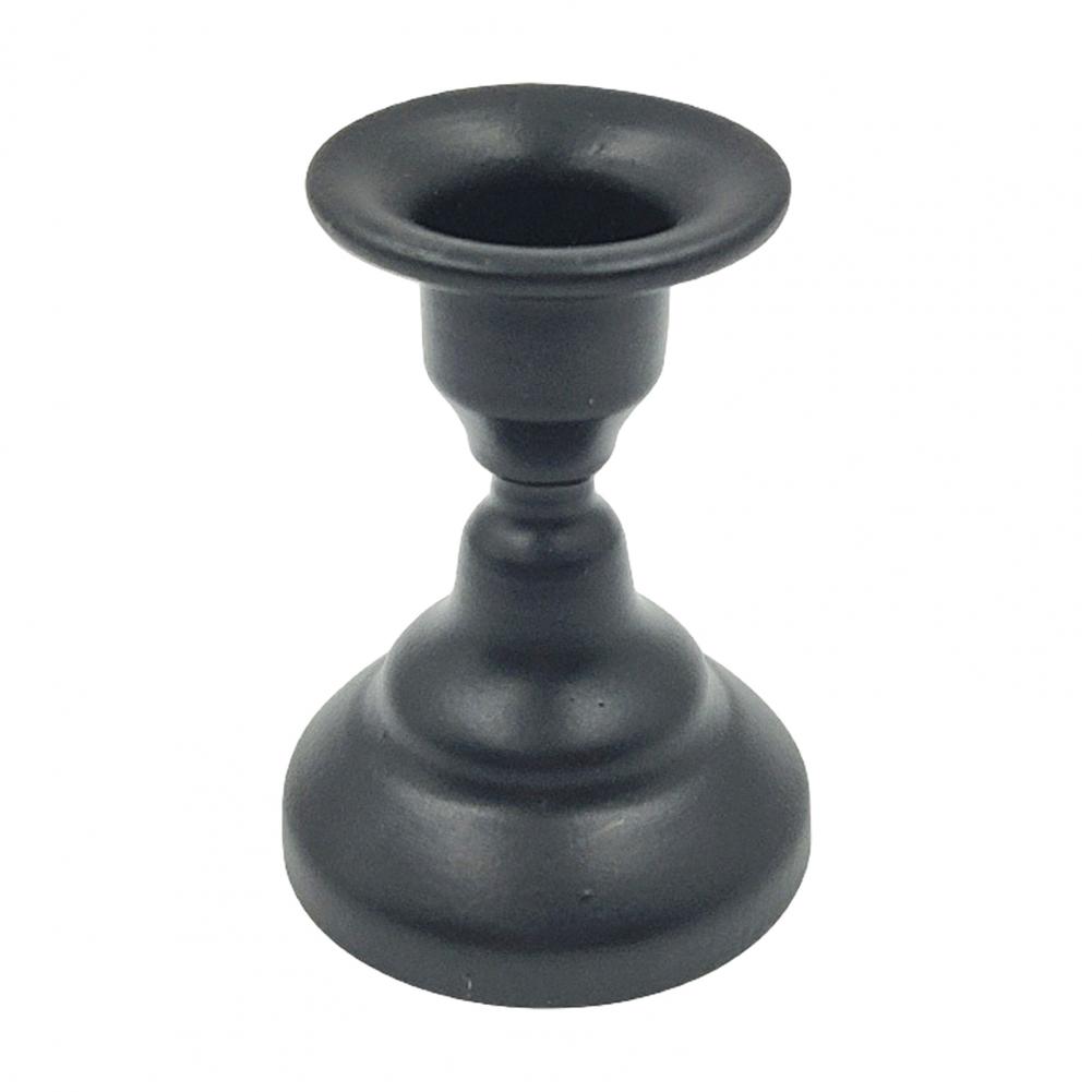 Candle Holder Base Retro Appearance Decorative Iron Candle Display Stand Dining Table Candle Holder Ornament чёрный
