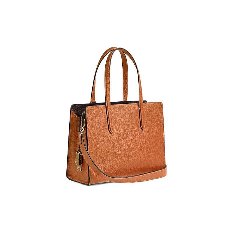 New COACH Carter Cow Leather Tote Bag Shopping Bag Shoulder Bag Crossbody Bag Handbag Large Size Women's Orange CJ806-B4UC8