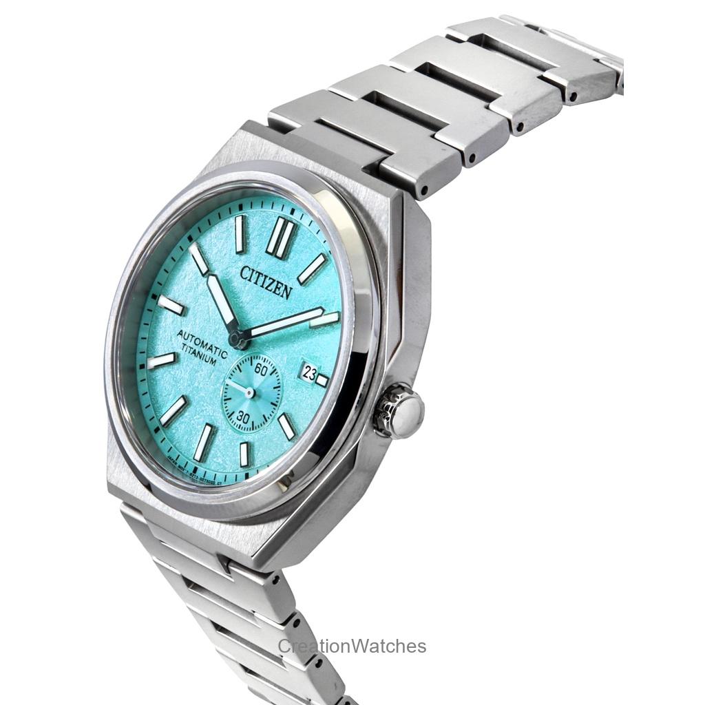 Citizen Zenshin Super Titanium Light Blue Dial Automatic NJ0180-80M 100M Men's Watch