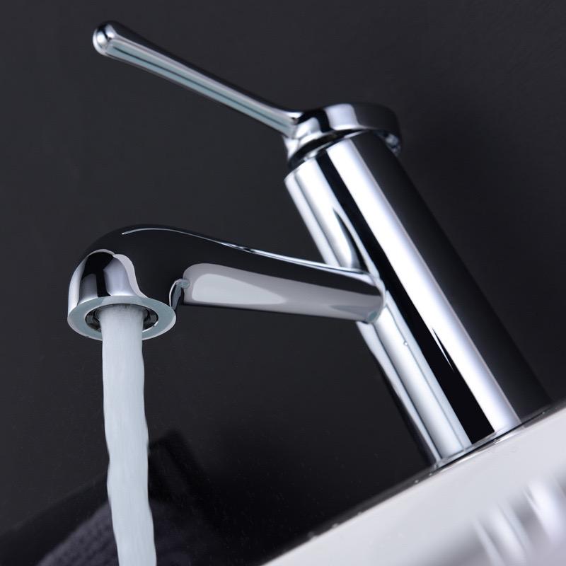 Basin Faucets Modern Black Bathroom Faucet pipe faucets Single Hole Cold and Hot Water Tap Basin Faucet Mixer Taps