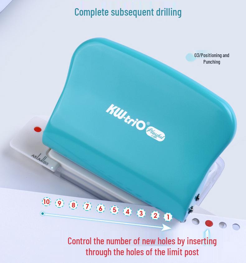 Kede You Manual A4 Ten-Hole Punch for Ring Binders