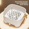 Thickened Portable Bottle Storage Box With Lid Multifunctional Dish Drying Rack Complementary Food Organizer Kitchen Daily Use