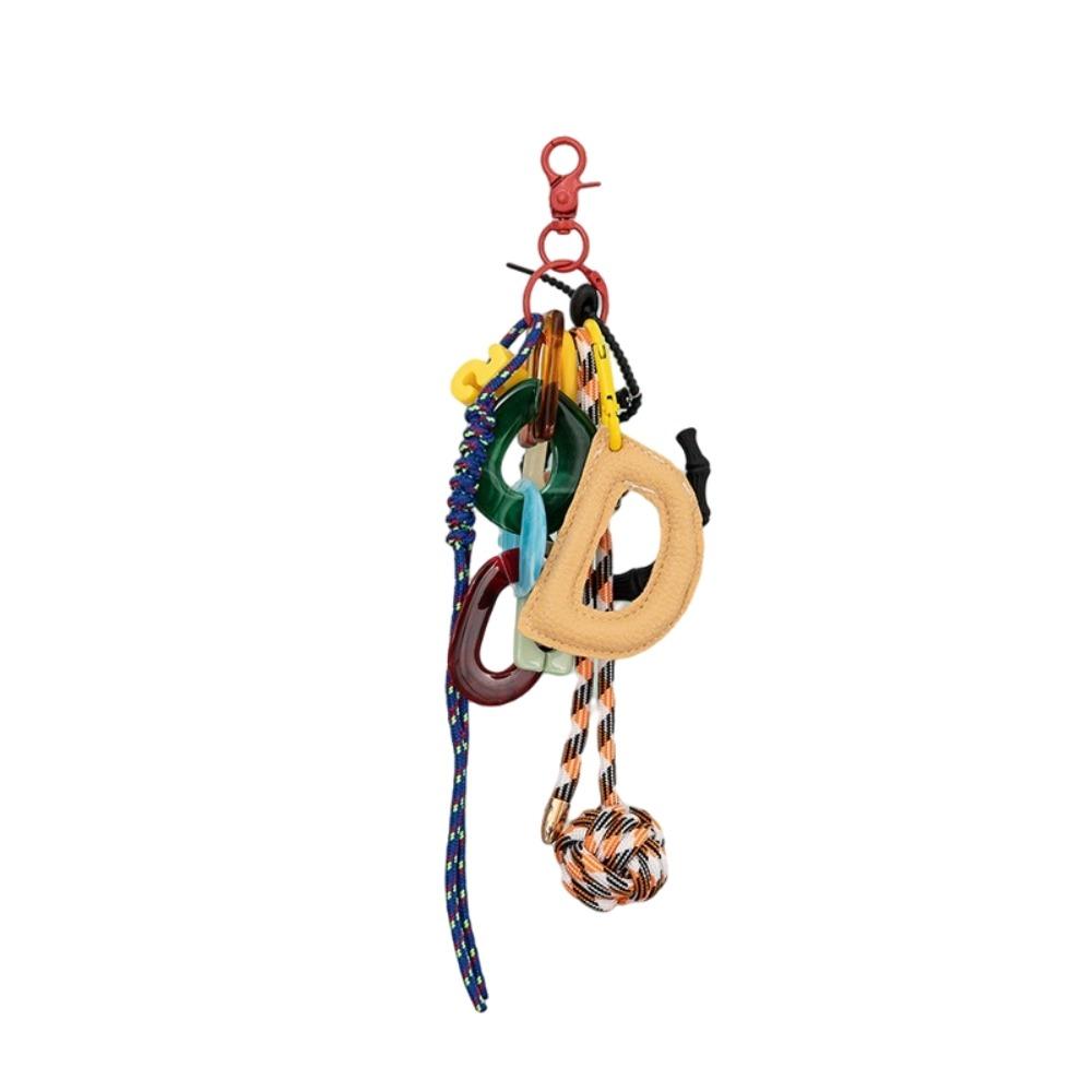 Backpack Decor English Letter PU Keychain Uppercase Letter DIY Keyring  Men/Women