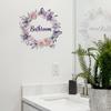 Beautiful Flowers Wall Stickers Toilet Bathroom Door Decoration Mural Home Decor Self-adhesive Beautify Wallpaper