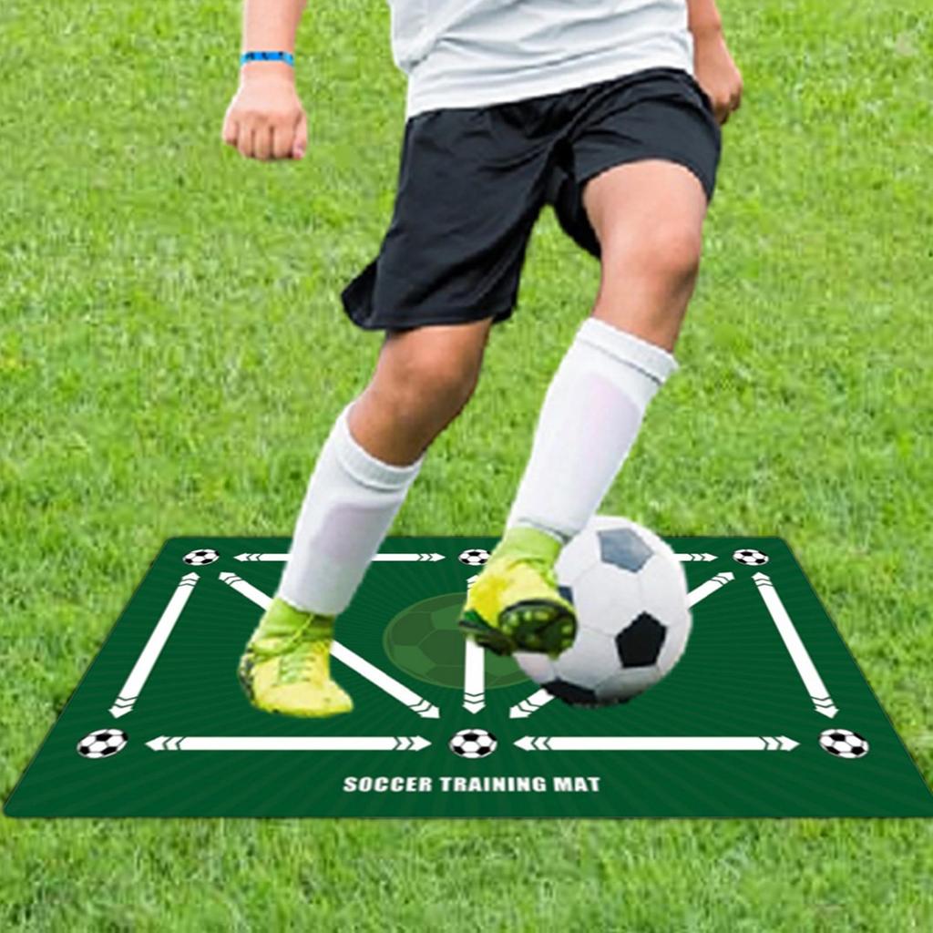 Football Training Mat Durable Non Slip Foldable Kids Adults Dribble Training Mat Football Training Indoor Outdoor Equipment