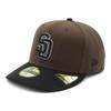 New Era 59Fifty ONSPOTZ SD 7 San Diego Padres Zweifarbige Kappe, Exklusiv, Walnuss/Schwarz, 1/2" Vorgekrümmt,