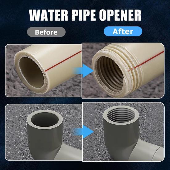 Instrument de tăiat filete pentru țevi metalice pentru țevi PVC cu design dublu funcțional și capete de filetare