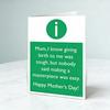 Funny Mother's Day Card Outstanding Mum Rating Review Greeting Card with Envelope Humorous Mom Appreciation Card Unique Gift from Daughter or Son