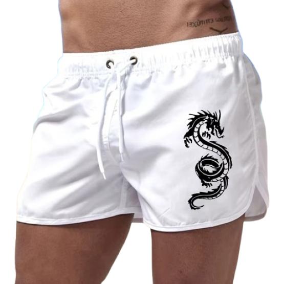 Print Shorts Colorful Chinese Dragon Goth Dark Gothic Training Muay Thai Kickboxing Boxing MMA Unisex Gym Fitness Workout Quick Dry Drawstring Waist