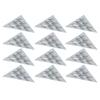 12PCS Impaling Clips for Acoustic Panels Galvanized Steel Triangular Push On Impaler Mount with Screws for Soundproof