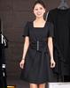 Large size design women's clothing summer temperament new age-reducing and thin fashion mm dress small black dress