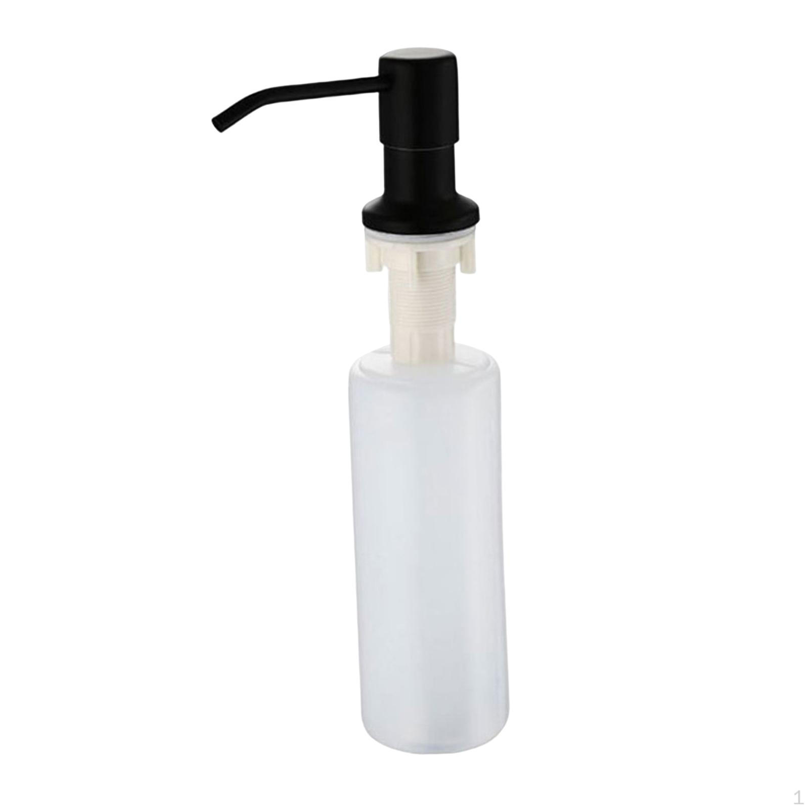 Liquid Soap Dispenser Stainless Steel for Sink Opening 25mm~36mm Office Black