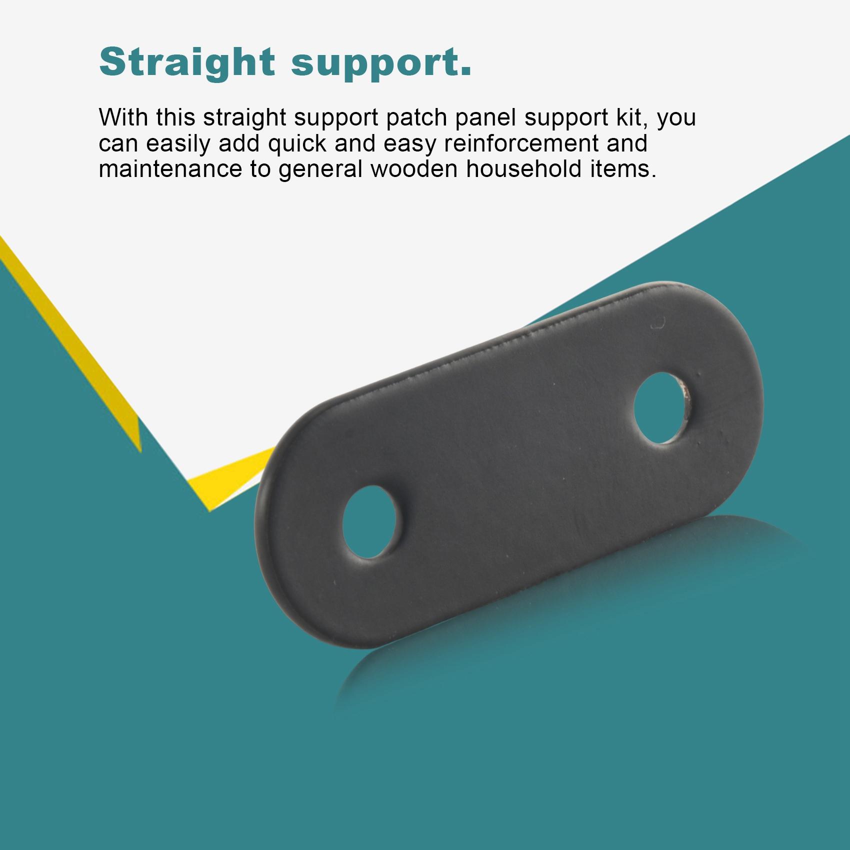 

ABWR-22 Pcs Straight Brace Brackets Stainless Steel Black Mending Plate Connector With Screws Flat Brackets For Wood
