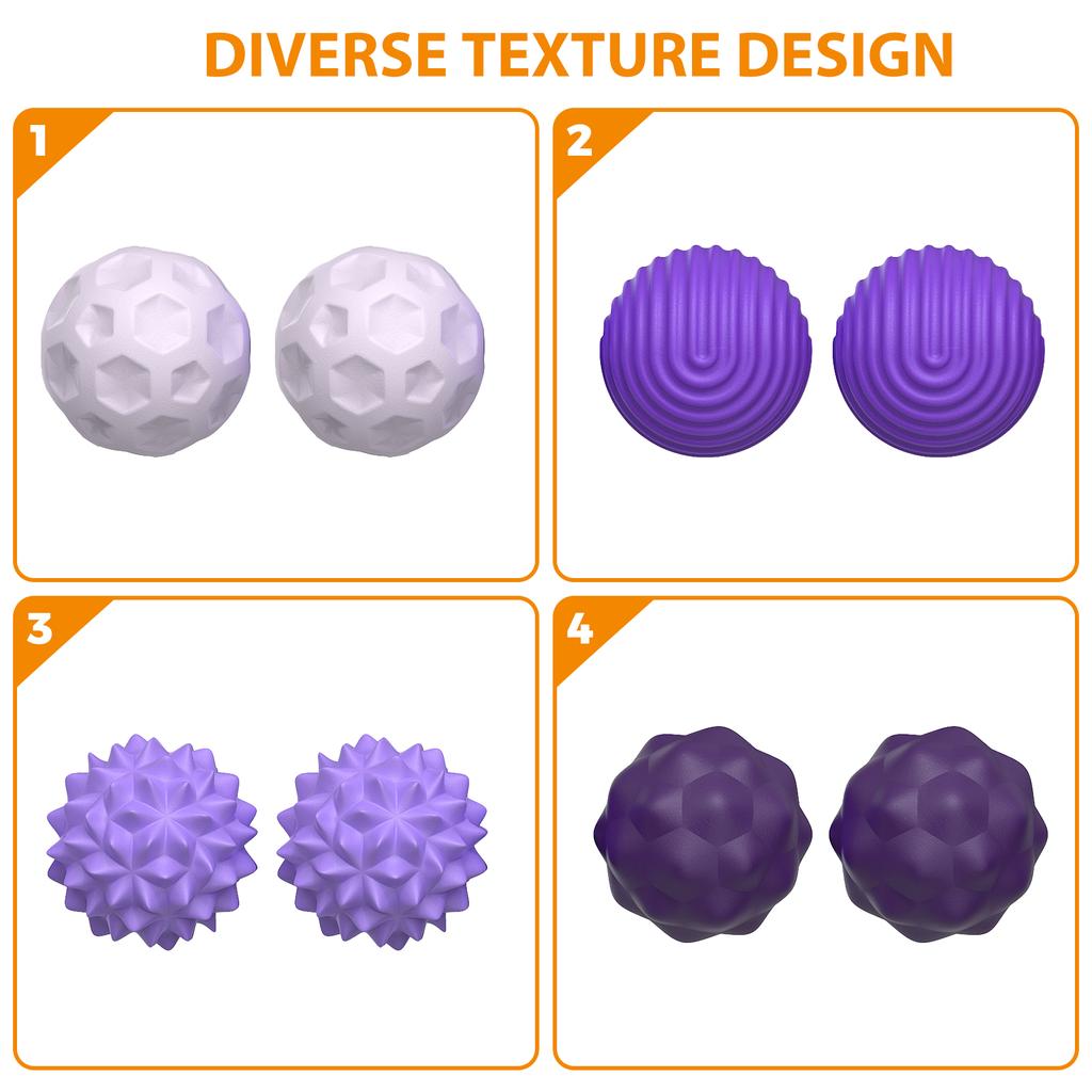8pcs Silicone Magnetic Attraction Ball Sets Decompression Elastic Magnetic Balls 4 Different Patterns Fun Leisure Silicone Balls