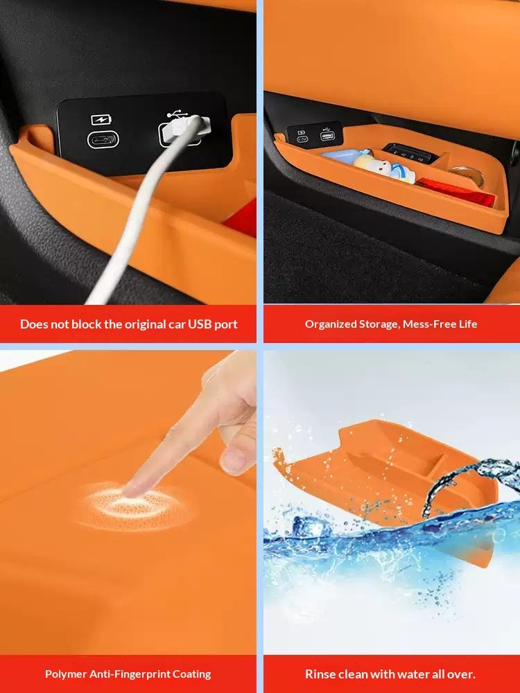 For GWM Tank 500 Hi4-T Hi4-Z 2026 Car Central Control Lower Storage Box Special Silicone Storage Tray Built In Car Accessories