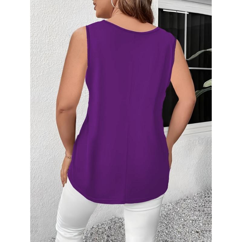2026 Summer Sleeveless Hollow Blouse Women Large Size V-neck Fashion Vest Cross Casual Slim Fit Tank Top Elegant Loose Casual Women's Clothing