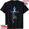 Prostate Cancer Awareness Light Blue Ribbon Faith Survivor T-Shirt, Unisex Tee Unisex T-Shirt