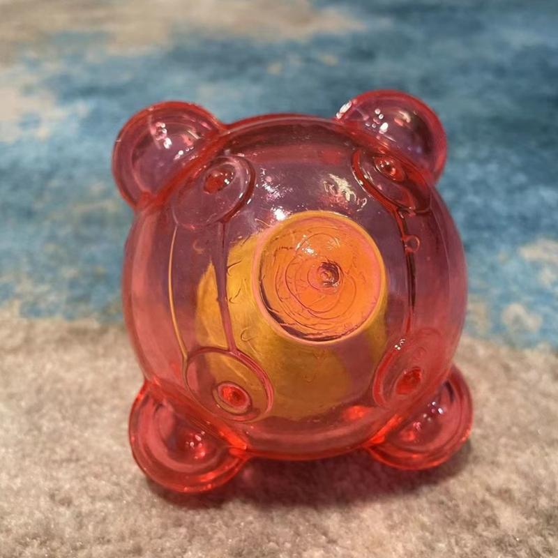 Interaction Dog Chewing Toy Ball with Squeaky Sound and High Bounce for Active Pet Chewing Teething Exercise Toy