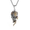 Hot Skull Snake Wrapped Necklace Personality Dark Hip-hop Hipster Accessories Brand Skull Pendant Brainless.