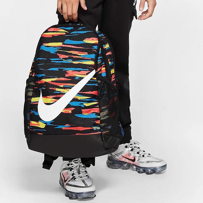 Nike Large Logo Colorful Polyester Backpack Unisex Backpacks Blue Black BA6192-011