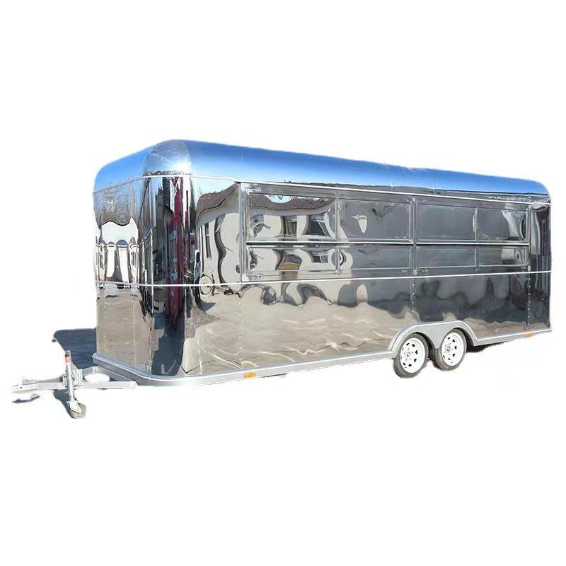 Stainless Steel Mobile Snack Cart: Fast Food, Skewers, BBQ, Cold Drinks - Multifunctional Dining Car for Scenic Areas.