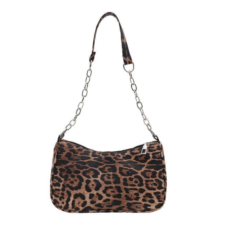 Niche Design Shoulder Bag Versatile Popular New Bag Foreign Style Handbag Fashionable Retro Leopard Print Underarm Bag
