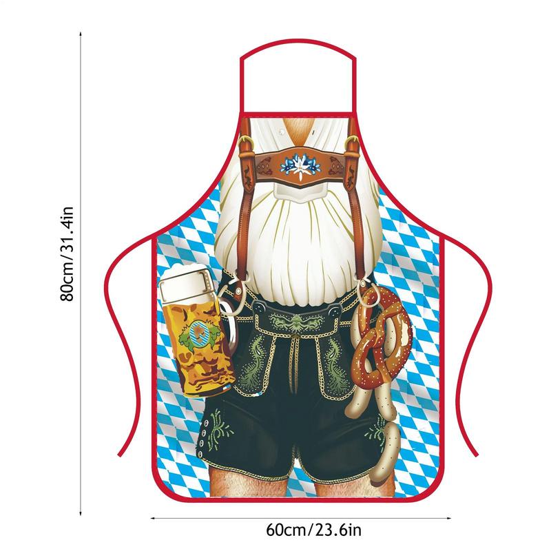 German Oktoberfest Kitchen Apron Beer Festival Apron For Oktoberfest Party Soft Oktoberfest Party Decorations For BBQ Grilling
