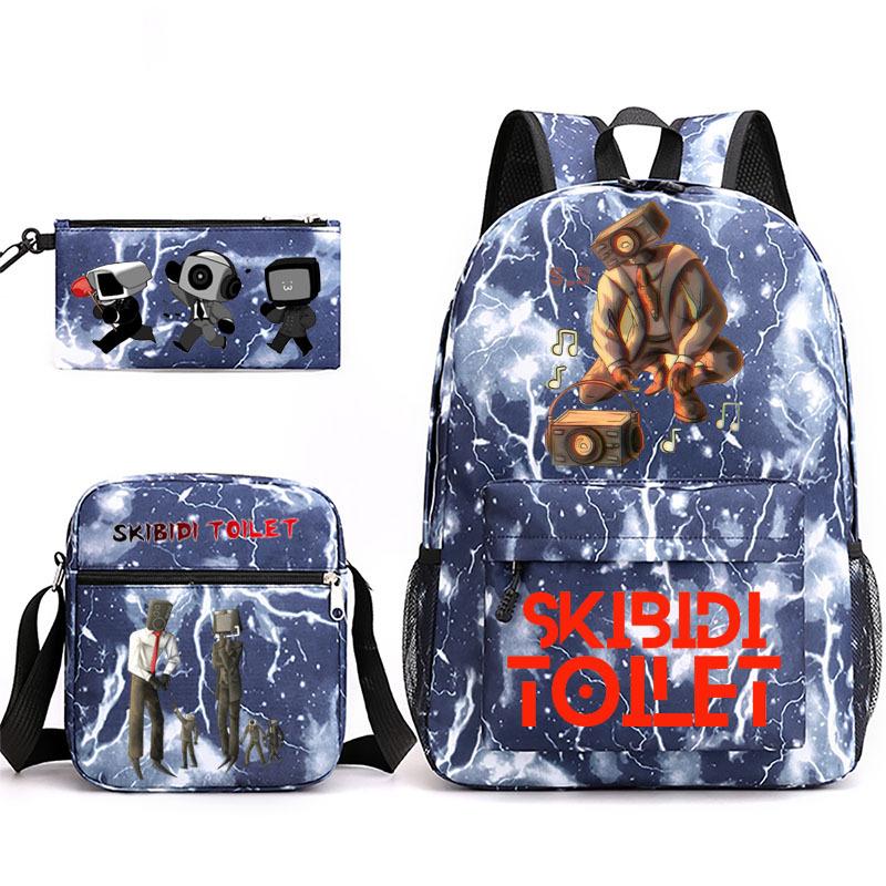 New toilet man spoof primary school backpack