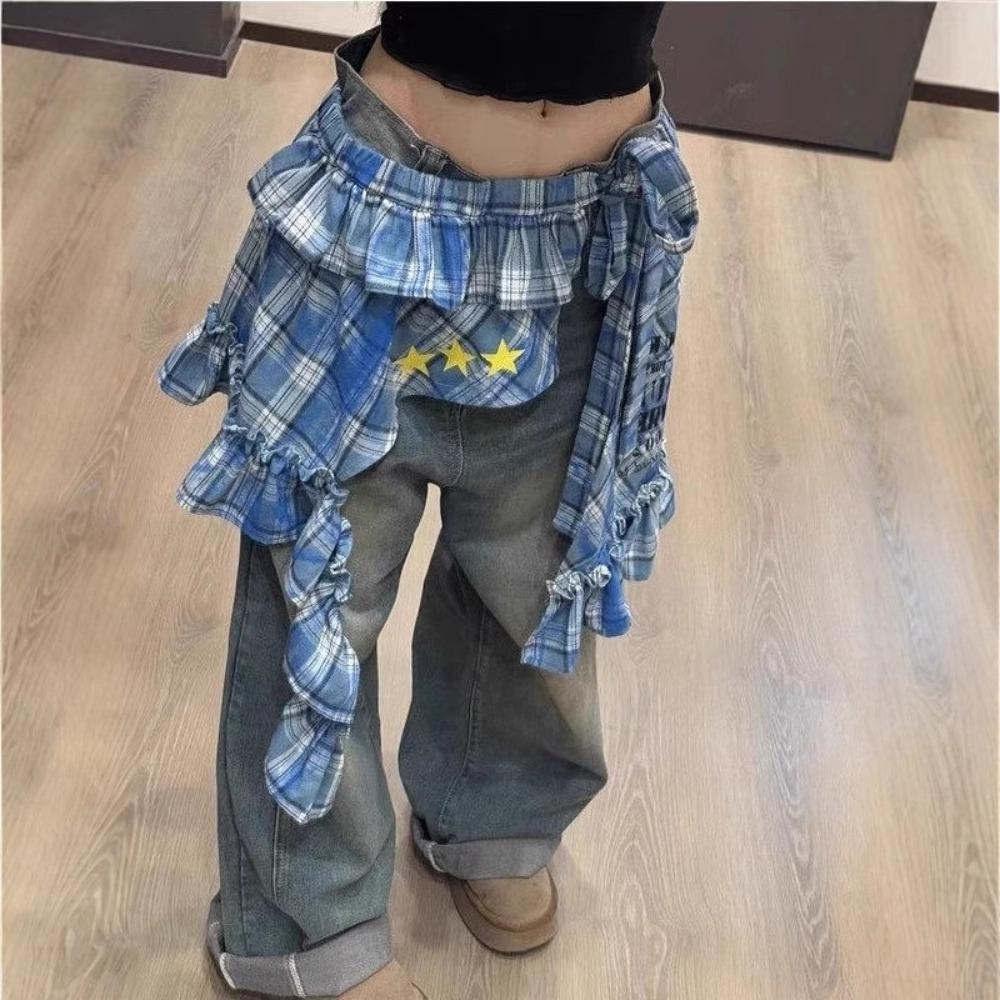 Shirt Extender Lace Up Hip Scarf Star Ruffled Edge Waistband Jazz Dance Costumes Accessory