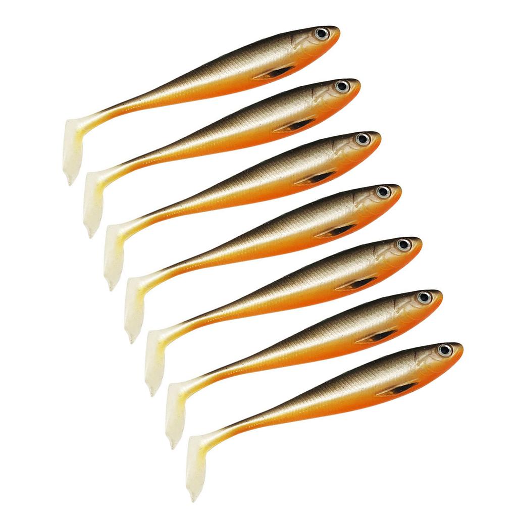7 Stück Kunstköder Angelköder Schaufelschwanz Swimbaits für Barsch Forelle Zander Angelköder Swimbaits für Salzwasser