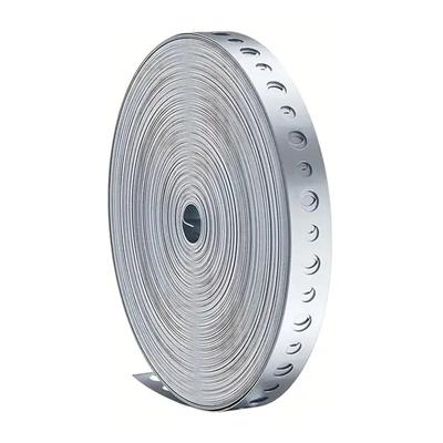 1 Rotolo di 15m x 18mm Fascetta Metallica Zincata Fori Preforati Striscia Metallica per Supporto Tubi e Lavorazione Lamiera
