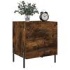 Bedside Table Smoked Oak 40x35x47.5 Cm Engineered Wood