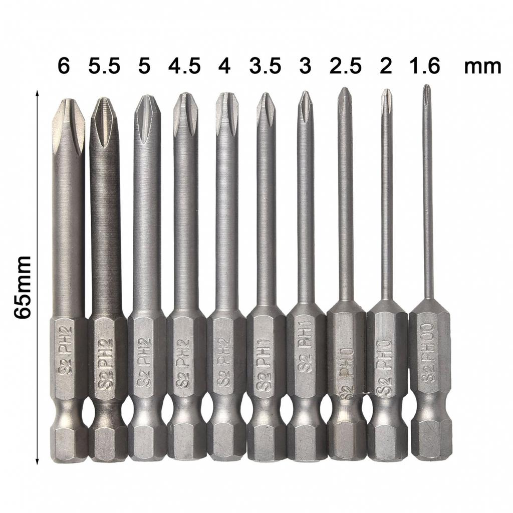 Schraubendreher-Bits Schraubendreher-Bits 1/4 Zoll 10 STÜCK 65mm