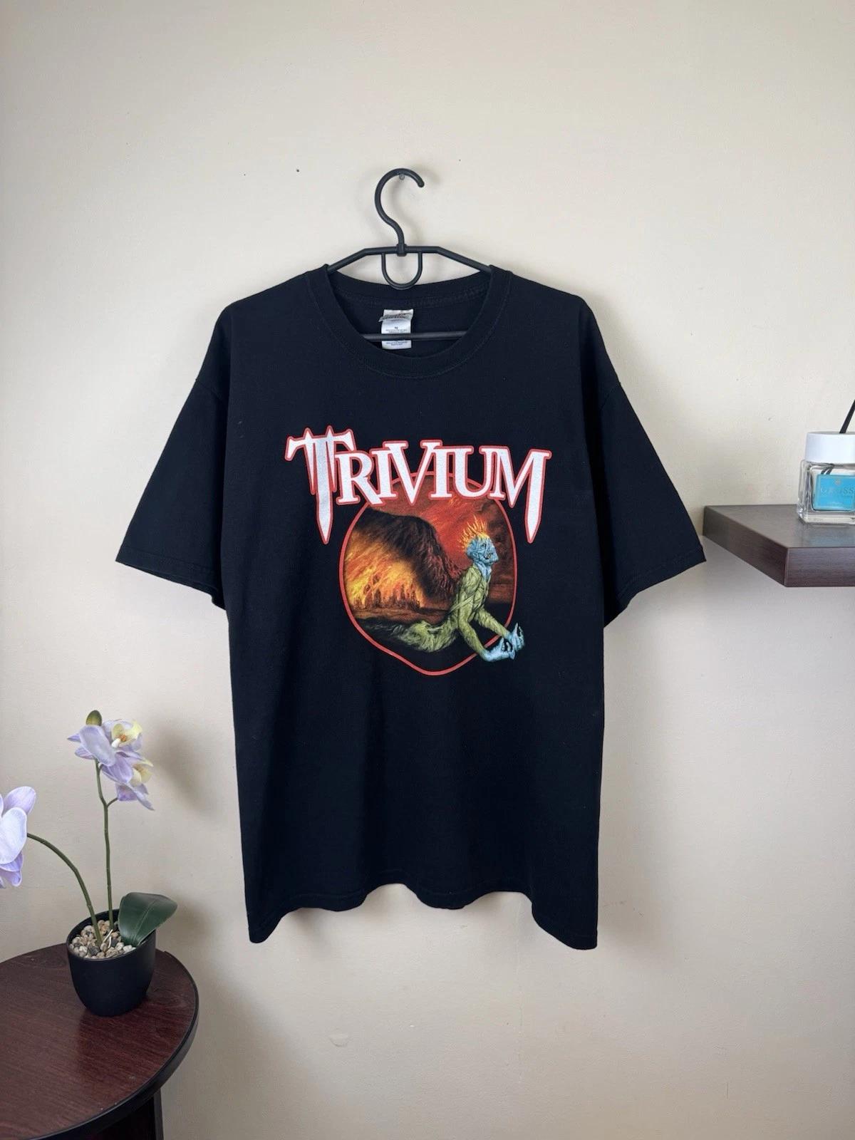 Vintage Trivium T shirt 2005 Ascendancy Rock Band Tour Black XL Music S
