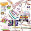 UQTOO Misanga Handmade Kit for Girls DIY String Toy Knitting Craft Bracelet Set Kids Birthday Gift Handmade Macrame Rope Accessory Kit