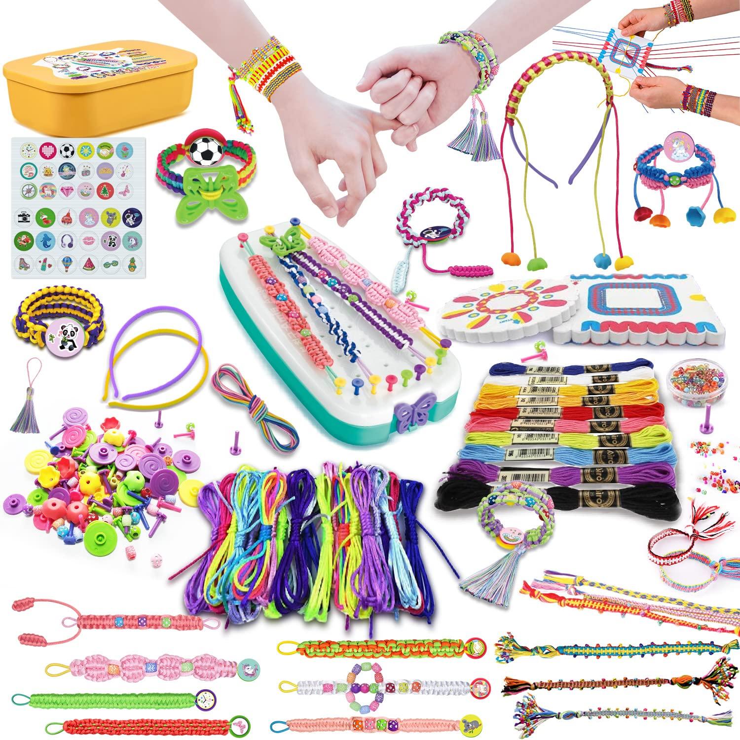 

UQTOO Мисанга Набор для рукоделия для девочек Сделай сам Веревочная игрушка Вязание Браслет Набор Детский подарок на день рождения Ручная работа Макраме Веревочный набор аксессуаров